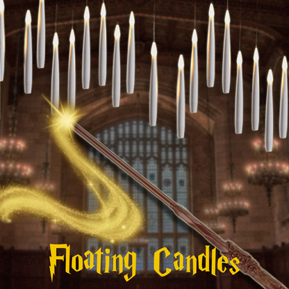 Floroux Bougies LED flottantes avec baguette magique | Déco magique pour Halloween & maison