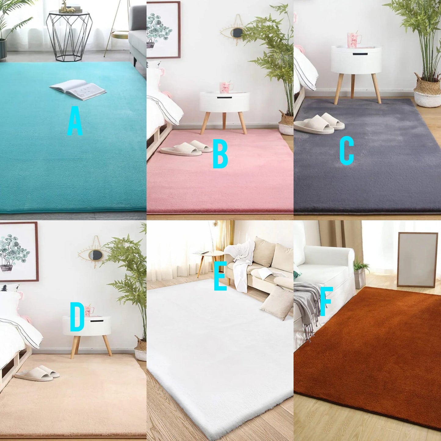 6*9 Tapis en fourrure