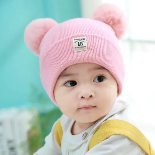 CozySnow – Bonnet en peluche tendance pour enfants avec pompon