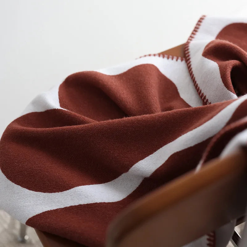 Floroux - Couverture en acrylique de style nordique Cozy et chaude - Parfaite pour le salon et les chambres