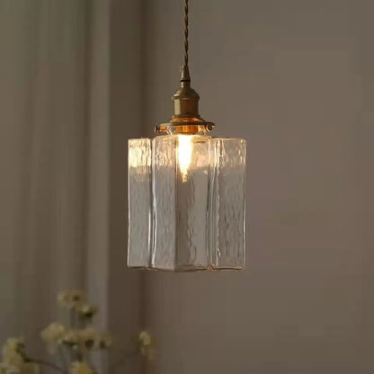 Floroux - Lampe de plafond rustique en laiton