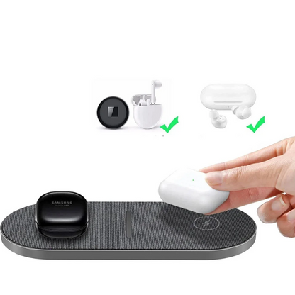 DazzleCharge - Station de Charge Sans Fil Double Élégant 40W