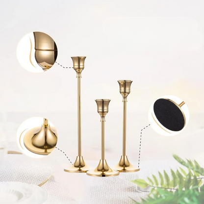 Dreamy Lights - Luxueuses Bougeoirs Dorés pour Chaque Occasion