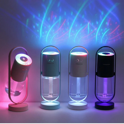 Floroux - Lampe de nuit LED rotative slim 360° avec fonction d'hydratation USB