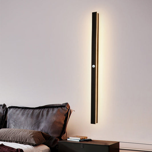 Edge – Appliques murales LED au design moderne en métal noir pour jardin et couloir