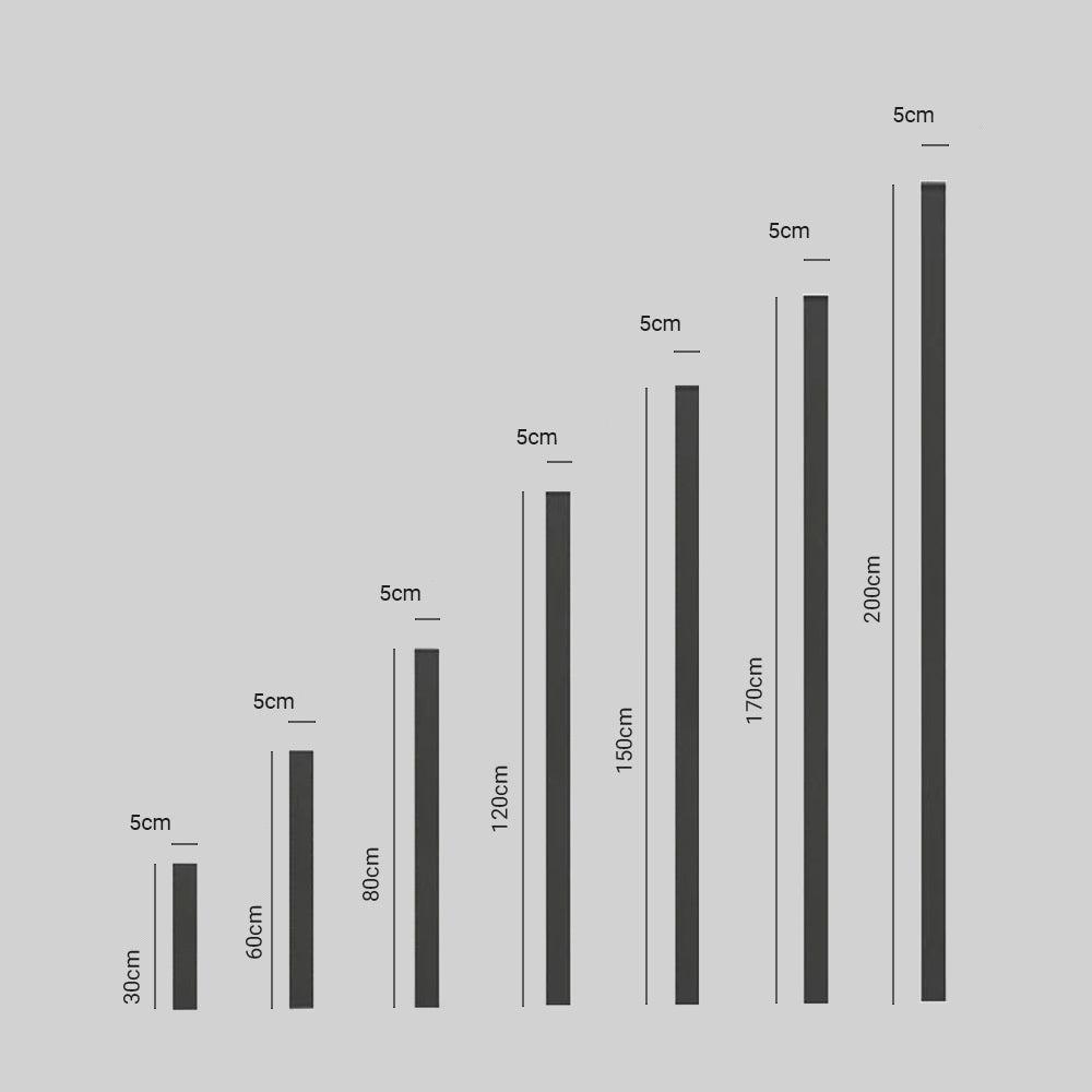 Edge – Lampes murales LED au design moderne en métal noir pour le jardin et le couloir