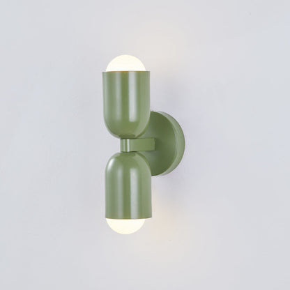 Applique Murale LED Morandi Moderne 2 Flammes Noire Intérieur/Couloir Métal