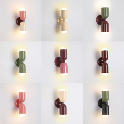 Applique Murale LED Morandi Moderne 2 Flammes Noire Intérieur/Couloir Métal