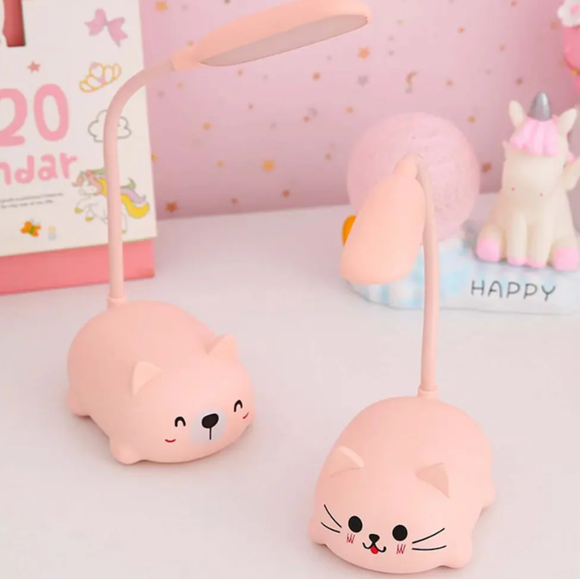 Floroux à poser enfant LED en forme de chat - Éclairage doux et ludique pour la chambre d'enfant