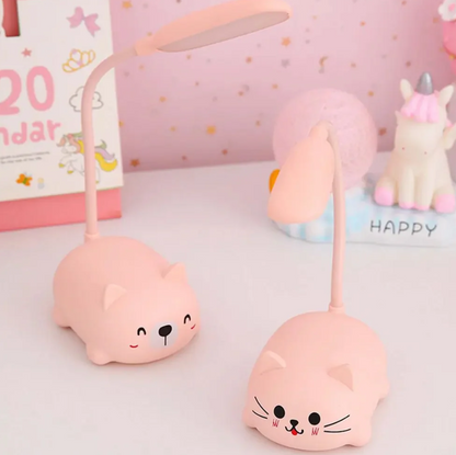 Floroux à poser enfant LED en forme de chat - Éclairage doux et ludique pour la chambre d'enfant