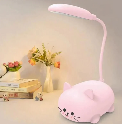 Floroux à poser enfant LED en forme de chat - Éclairage doux et ludique pour la chambre d'enfant