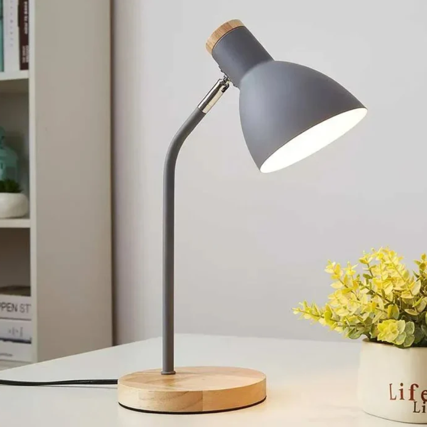 Floroux à poser en bois et métal coloré - Éclairage de design pour bureau et intérieur