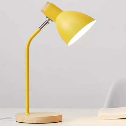 Floroux à poser en bois et métal coloré - Éclairage de design pour bureau et intérieur