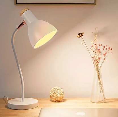 Floroux à poser en bois et métal coloré - Éclairage de design pour bureau et intérieur