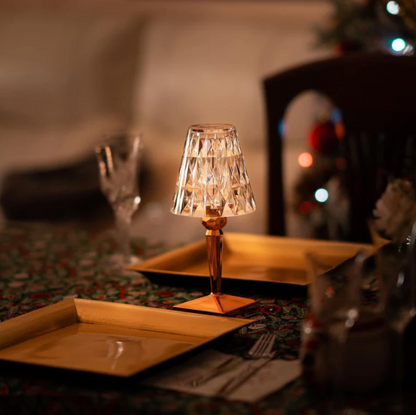 Floroux de table en cristal - Éclairage élégant avec un design moderne et raffiné