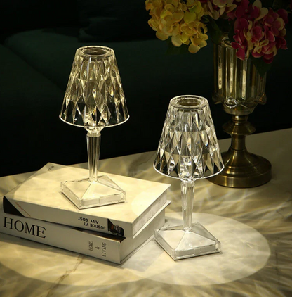 Floroux de table en cristal - Éclairage élégant avec un design moderne et raffiné