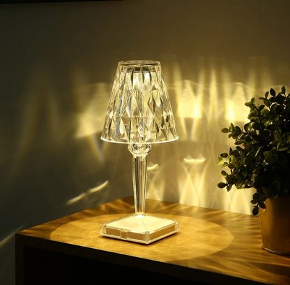 Floroux de table en cristal - Éclairage élégant avec un design moderne et raffiné