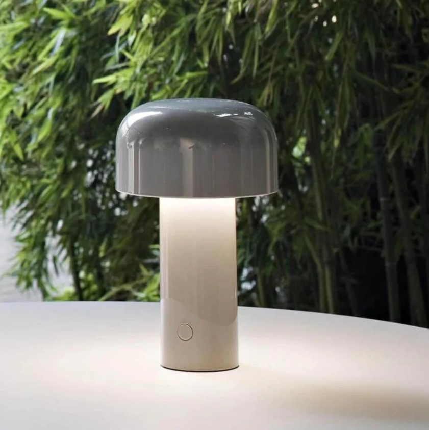 Floroux de Table Design Champignon - Le Phare Champignon en Verre et Métal | Éclairage Élégant et Moderne