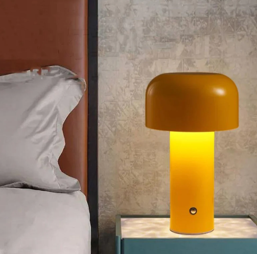 Floroux de Table Design Champignon - Le Phare Champignon en Verre et Métal | Éclairage Élégant et Moderne