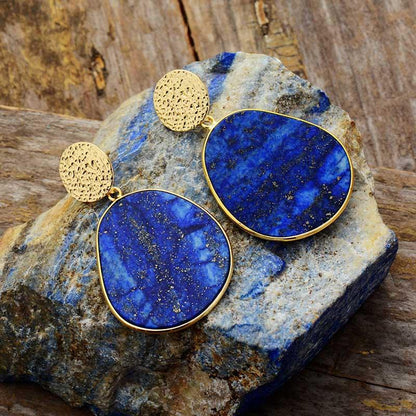 CelestialLuxe Boucles d'oreilles – Boucles d'oreilles en Lapis protectrices