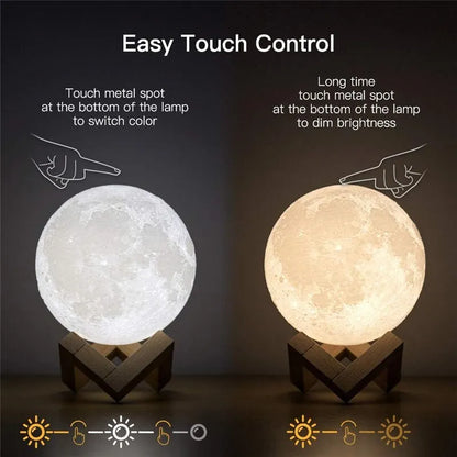Floroux - Lampe de lune tactile