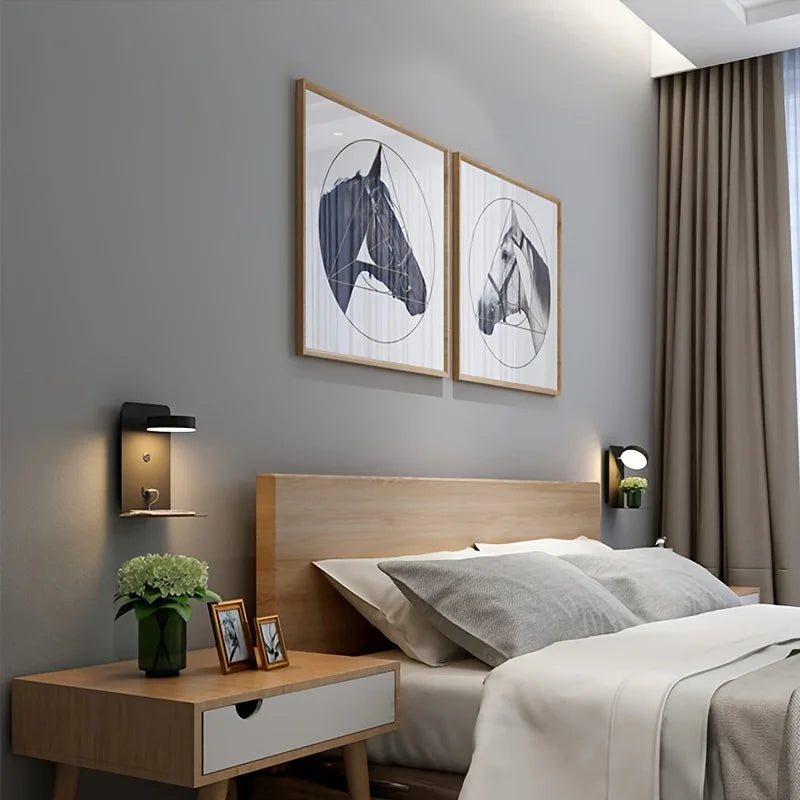 Floroux - Applique murale moderne avec fonction de charge USB et design élégant