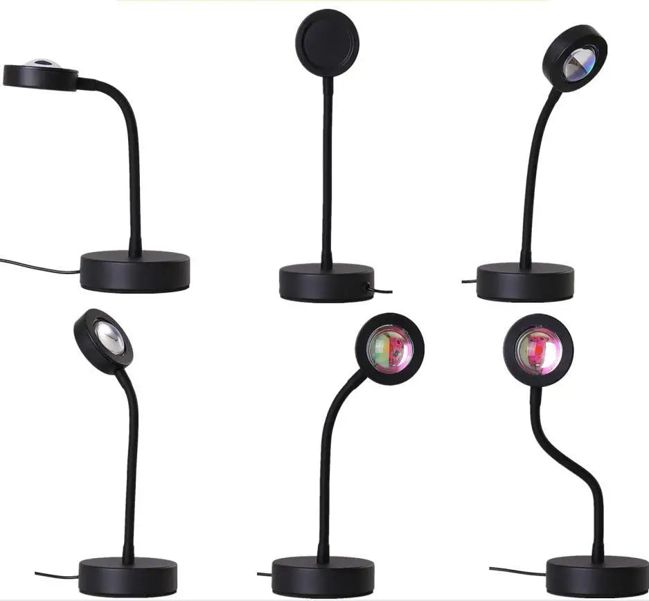 RainbowRadiance Lampe de coucher de soleil LED dorée