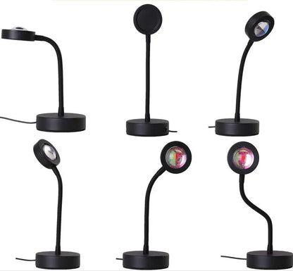 RainbowRadiance Lampe de coucher de soleil LED dorée