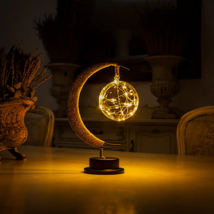 LumiLune - Lampe en Verre Lune Chaleureuse et Apaisante