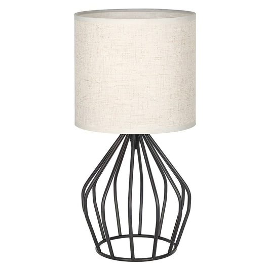 Lampe de table élégante avec abat-jour en lin et pied en métal – Éclairage parfait