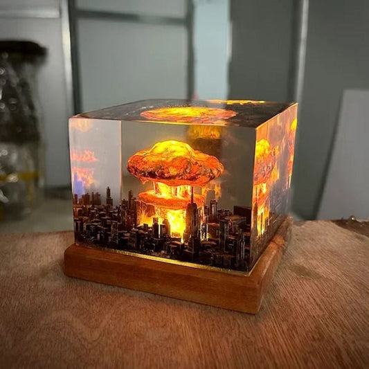 Floroux Nuclear Lamp Mushroom Cloud | Unique Table Lamp | Designer Decorative Light for Living Room & Office