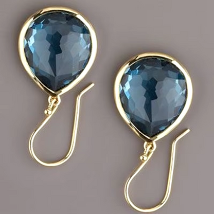 Boucles d'oreilles Amara - Bijoux Cristal Bleu Élégants
