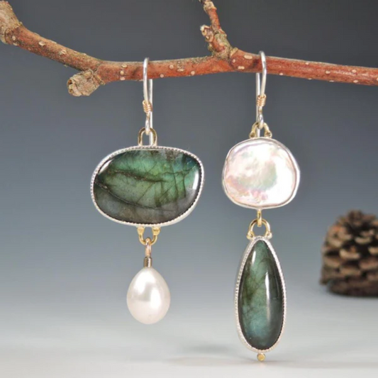 Arabelle Earrings – Belles Boucles d'oreilles Vintage en Pierre