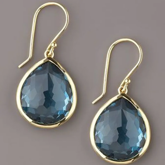 Boucles d'oreilles Amara - Bijoux Cristal Bleu Élégants