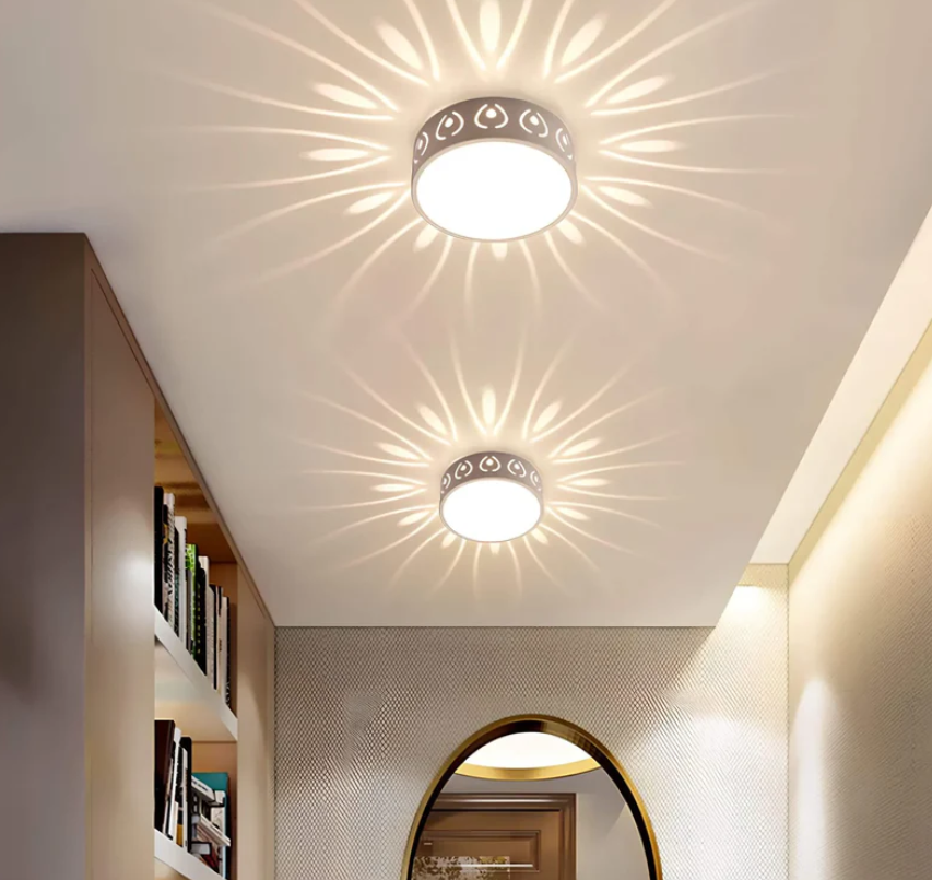 Floroux - Lampe de plafond LED moderne | Éclairage pour l'entrée, le couloir et le balcon