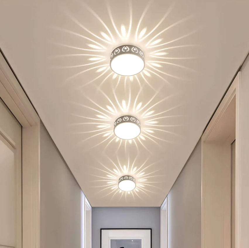 Floroux - Lampe de plafond LED moderne | Éclairage pour l'entrée, le couloir et le balcon
