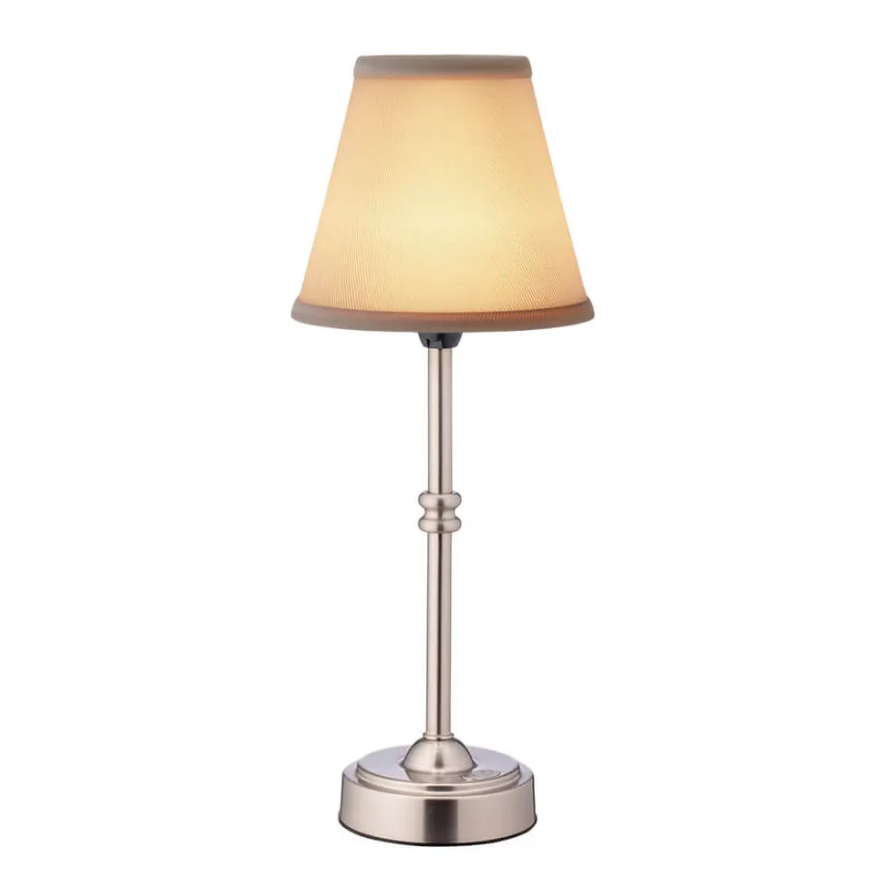 Floroux - Lampe de table rétro sans fil en tissu