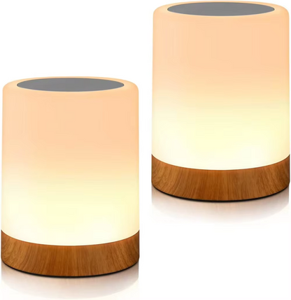 LumiShade | Lampe de table LED en bois minimaliste