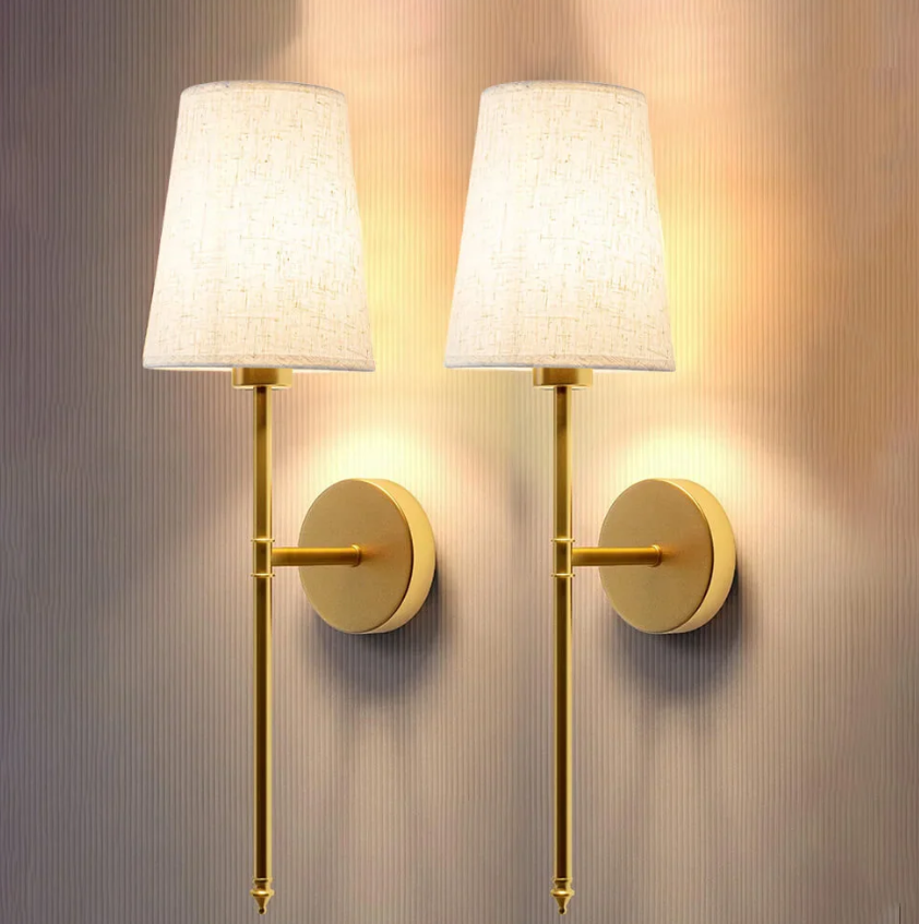 Floroux - Applique en tissu sans fil | Éclairage LED rechargeable avec télécommande et luminosité dimmable