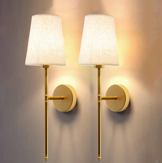 Floroux - Applique en tissu sans fil | Éclairage LED rechargeable avec télécommande et luminosité dimmable