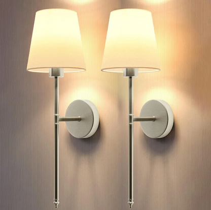 Floroux - Applique en tissu sans fil | Éclairage LED rechargeable avec télécommande et luminosité dimmable