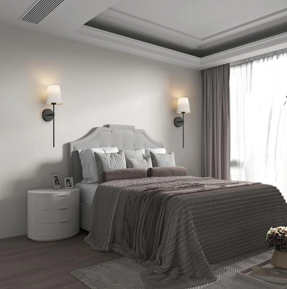 Floroux - Applique en tissu sans fil | Éclairage LED rechargeable avec télécommande et luminosité dimmable
