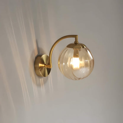 Floroux - Applique murale en verre moderne avec LED