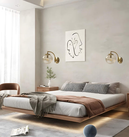 Floroux - Lampe murale en verre moderne avec LED