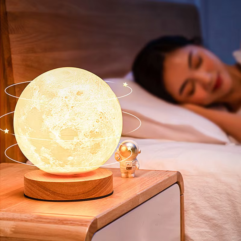 Luna360 | Lampe de table LED lune rotative à 360°