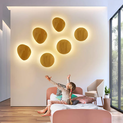 Applique murale de luxe avec aspect bois naturel