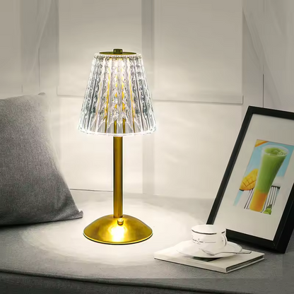 LuxoBeam | Lampe de table LED en cristal moderne