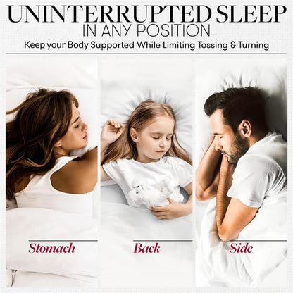 Ensemble d'oreillers moelleux de soutien de cou d'oreillers de lit d'hôtel de luxe