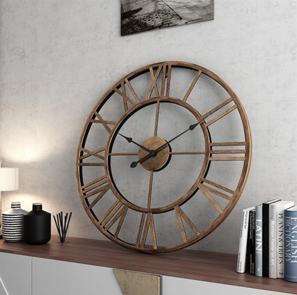 Montre murale squelette en or ou en bronze