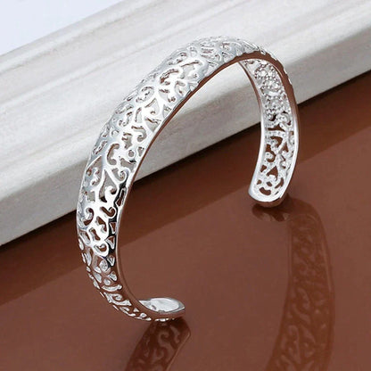 Bracelet en Filigrane Argent Élégant | Design Unique et Éblouissant
